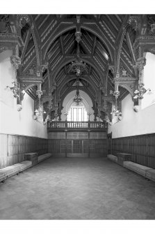 Ardross Castle.
Interior-view of Great Hall from North West.
