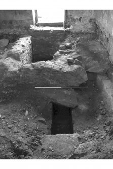 Foulis Castle.
Interior-view of drainage system on North West side of Tower.