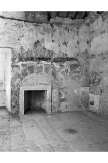 Foulis Castle.
Interior-view of South West wall fireplace on First Floor of Tower.