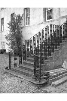 External view of balustrade at Foulis Castle, Ross and Cromarty.
