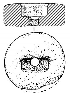 Digital copy of drawing of St Blanes, Bute, cross socket (no.13).