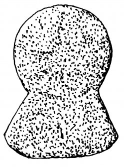 Disc headed sandstone gravemarker (22).