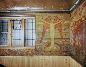 Detail of mural in Mortuary Chapel: West wall
