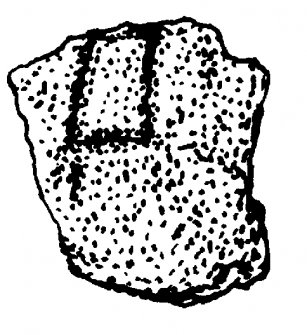 Digital copy of drawing of Inchmarnock, fragment of incised stone (no.4).