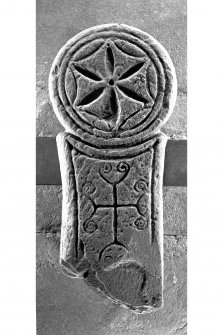 Millport, Cumbrae. Carved cross slab.