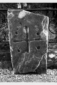 View of early christian cross marked stone no.2.