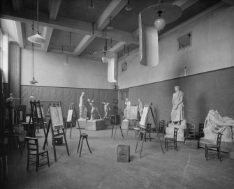View of studio at Edinburgh College of Art.
