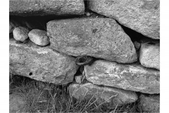 St Kilda, Blackhouse C; iron ring in byre.