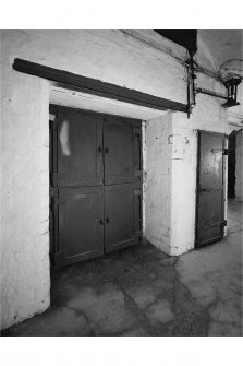 Lagavulin Distillery, Kiln.
View of Iron doors of furnace and service door.