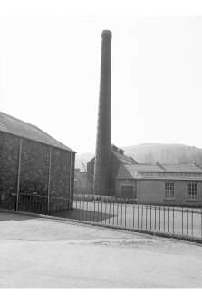 Innerleithen, Damside, Caerlee Mill, chimney
View from ESE