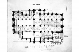 Photographic copy of plan of St Giles' Cathedral drawn c1910