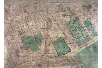 Part of Ordnance Survey Map of Edinburgh. Coloured 1st edition 'Edinburgh and its Environs', Sheet 36.
Includes part of Canongate and  Moray House School.