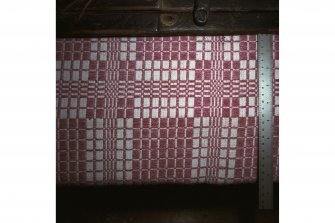 Redhouses Woolen Mill, Islay.
Specimen bed-mat of bed cover (cotton and wool).