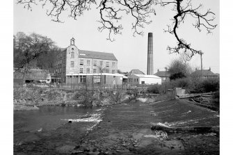 Jedburgh, Barrass Tannery
View from S showing river, main and subsidiary buildings and chimney