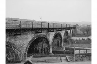 View of station viaduct looking S, Hawick railway station