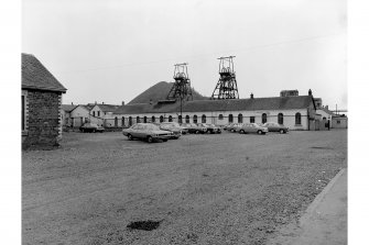 View from NNW showing main building and head frames.