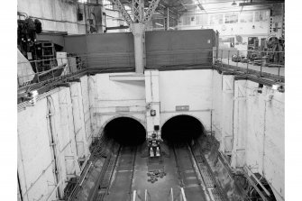 Glasgow, 18-20 Broomloan Road, Underground workshops and sheds
Tunnels, from workshop