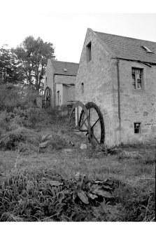 Tain, Hartfield Road, Watermills
View of S gable-ends of mills showing waterwheels in place.