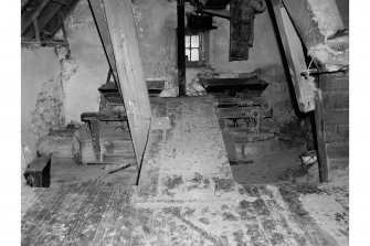 Tain, Aldie, Aldie Mill
Interior view showing hoppers and twin millstones