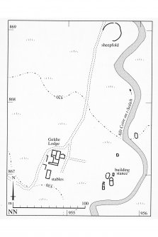 Publication drawing; Geldie Lodge, location plan