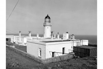 Scanned image of a photograph showing  Dunnet Head Lighthouse, general view from SE