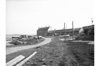 Sandside Harbour, 1 and 2 Sandside and S storehouse
View from N