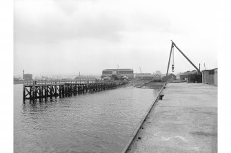 Inverness, Anderson Street, Thornbush Slipway and Shipbuiding Yard
General view of slipway and works from Thornbush Quay  (from NW), sheerlegs in foreground