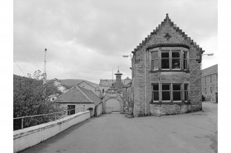 View from NE showing main entrance.