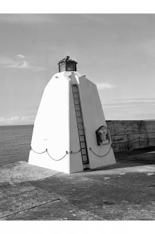 Burghead Harbour
View from S showing beacon on pier