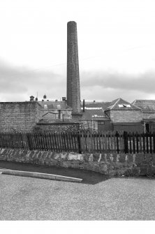 Freuchie, Eden Valley Linen Mill
View of chimney and rear of works, from W