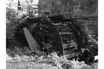 Auchenblae, Burnett Street, Den Mill
View from SW showing waterwheel