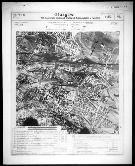 Luftwaffe vertical aerial reconnaisance photograph of East Glasgow.