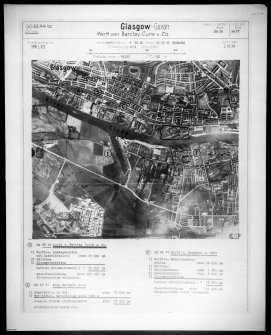 Scanned image of Luftwaffe vertical air photograph of the Govan area of Glasgow.