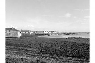 Isle of Whithorn, Harbour 
General view from NW showing church, warehouses and harbour