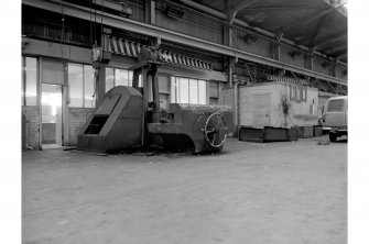 Clydebank, Elderslie Shipyard, interior
View showing beam bending machine