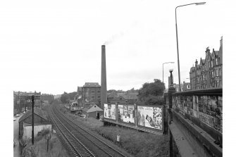 Edinburgh, Slateford Road, Caledonian Brewery
View across railway line, from SW