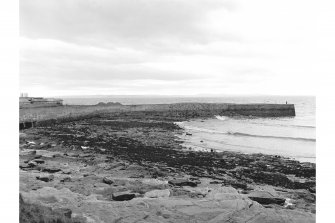 Cockenzie Harbour, 
View of W breakwater from interior of harbour (from S)