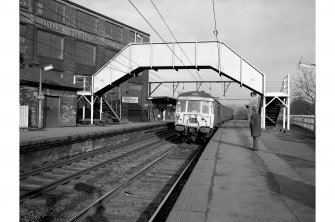 Partick Hill Station
View from SE showing footbridge and electric train