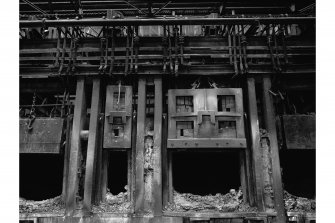 Bellshill, Clydesdale Street, Clydesdale Tube Works, interior
View showing furnace doors in open hearth melting shop