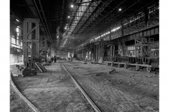 Bellshill, Clydesdale Street, Clydesdale Tube Works, interior
General view showing open hearth melting shop