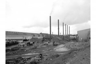 Bellshill, Clydesdale Street, Clydesdale Tube Works
View from SE showing chimneys and open hearth melting shop