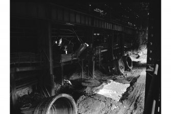 Bellshill, Clydesdale Street, Clydesdale Tube Works, interior
View showing tapping bay in open hearth melting shop