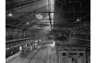 Bellshill, Clydesdale Street, Clydesdale Tube Works, interior
View showing open hearth melting shop from above