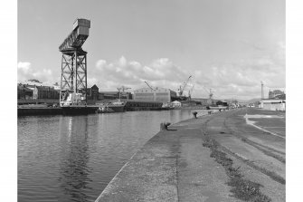 Greenock, James Watt Dock
View across dock from NE, crane in background