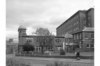 Greenock, Shaw's Water Mills
View of offices and six-storey mill from SW