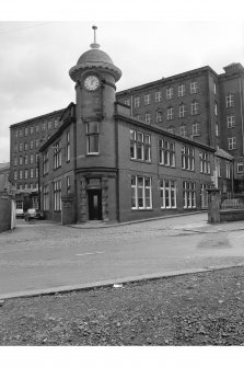 Greenock, Shaw's Water Mills
View of offices and six-store mill from NW