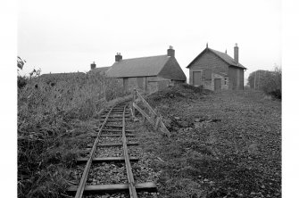 Cairne Fishing Lodge
View from SSE showing SE corner of rubble stores and NNW section of fishing railway's track