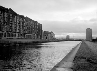 Glasgow, 174 North Spiers Wharf, Canal Offices
General view from NW showing W front of S half of City of Glasgow Grain Mills and canal offices in distance