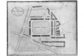 Plan of 'George's Square' in Edinburgh and the surrounding streets. Insc. 'Plan of the New Buildings in Rofs Park. By Jas. Brown Architect. 1779.'