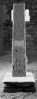 Kilmory, Chapel, Interior
View of West face of medieval cross-shaft